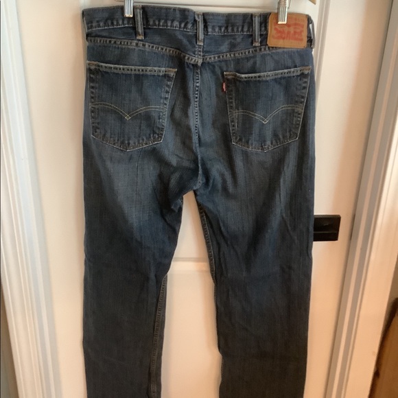 Levi’s 505 - Straight Leg Dark Wash Denim Jeans - Men’s Size 38x32 - Picture 3 of 12